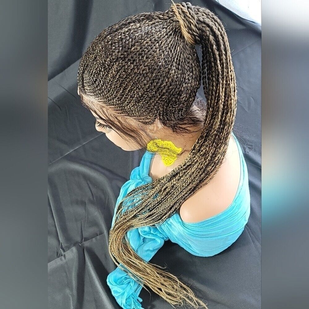 Handmade Braided Wig with Updo and Ponytail - NWT Color 2/27 Ombre long Wig - Picture 6 of 15